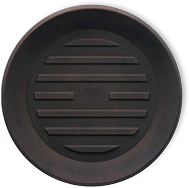 Crescent Garden Universal Round Planter Saucer, Durable Drainage Dish for Plant Pots, Heavy-Duty Plant Dishes Saucer, Indoor & Outdoor Plant Trays - Old Bronze (18.5 inch Inner, 23.5 inch Outer) by CrescentGarden