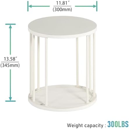 HDANI Small Round Wooden Step Stool for Kids Adults, 300lbs Load Capacity Garden Stool, Non-Slip Small Stool for Plant Stand, Kitchen, Bathroom and Bedroom, White - Image 3