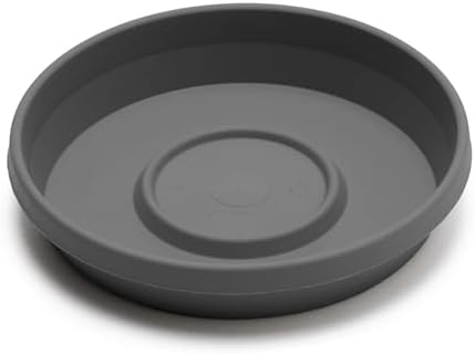 Bloem Terra 24" Round Plastic Plant Saucer, Lightweight UV-Resistant Indoor/Outdoor Flower Pot Tray - Fits 24-inch Planter Pots, Charcoal, 2-Pack - Image 3