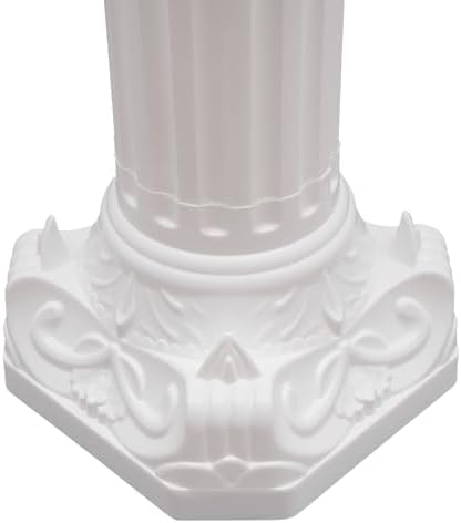 White Plastic Roman Columns Wedding Decor, 2 Pack 34.65 Inch Decorative Roman Pillar Pedestal Stand, Flower Pot Holder for Wedding Party Ceremony Garden Patio Lawn Decor - Image 5