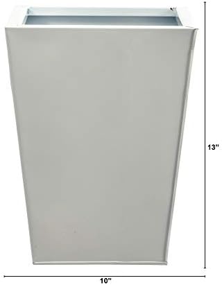 Nearly Natural 13in. Classic Square Metal Planter - Image 2