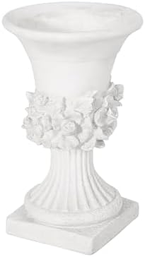 Merax 19.5 Inches Tall MGO Garden Urn Planter, Lightweight Concrete Urn for Flowers, Herbs & Succulents, Indoor & Outdoor Decorative Pot, Antique White - Image 5