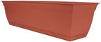 The HC Companies 24" Eclipse Plastic Window Box 7.76"x24"x6.57" in Clay Color by TheHCCompanies