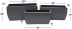 Deco 79 CosmoLiving by Cosmopolitan Metal Indoor Outdoor Planter, Set of 3 20", 18", 16" W, Gray - Image 3