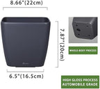 Dexceder 9x8 Self Watering Planter (Slate Gray Matte) - Image 3