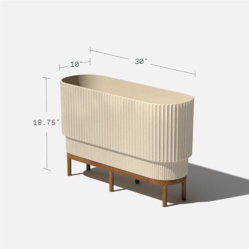 Veradek Demi Series Raised Long Planter - Wide Planter with Stand - Image 2