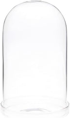 Plymor 4" x 7" Glass Display Dome Cloche (Clear Glass Tray Base), Pack of 2 by Plymor