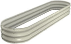 Winpull Raised Garden Bed Kit, 8x2x1 ft Galvanized Planter Box Outdoor, Oval Large Metal Raised Beds for Gardening Vegetables Flower Herb (Pearl White) by Winpull