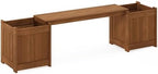 Furinno TIOMAN Planter Box with Bench, Hardwood Flower Box with Seat, Cube Garden Box, in Teak Oil, Outdoor Indoor, Garden, Patio, Balcony, Light Wood - Image 6