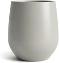 DTY Signature Mount Wilson Modern Indoor Outdoor Fiberstone Tapered Planter, Lightweight, Weather Resistant Garden Pot with Drainage Hole & Rubber Plug (Light Gray, 11'' D x 12'' H) by DTY