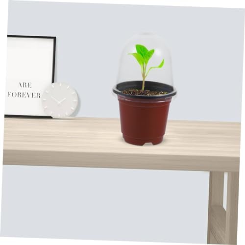 Kisangel 40sets Garden Pot Cute Plant Pots for Outdoor Plastic Nursery Humidity Dome Drainage for Succulent Planting - Image 3