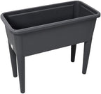 2 PCS Self Watering Raised Garden Bed with Ventilated Transparent Lid, Elevated Planter Box with Removable Legs for Vegetables, Outdoor Plant Pot for Patio Balcony(Grey 2pcs) - Image 7