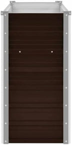 vidaXL Garden Raised Bed Brown 63"x15.7"x30.3" Galvanized Steel - Image 7