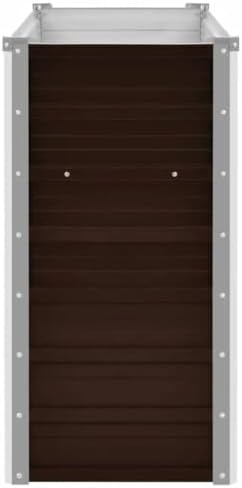 vidaXL Garden Raised Bed Brown 63"x15.7"x30.3" Galvanized Steel - Image 7