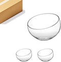 WGV Slant Cut Bowl Glass Vase Bulk, Width 11", Height 9.5", Clear Terrarium, Candy Dish, Fruit Jar, Floral Container for Wedding Party Event, Home Office Decor, 2 Pieces by WGVInternational-OpusGlassware