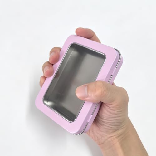 24 Pack Metal Storage Organizer Tins, Pink, 4.5 x 3.3 x 0.87 inches - Image 7