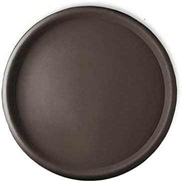 Crescent Garden Universal Round Planter Saucer, Drainage Dish for Pots, Large Plant Dishes Saucer, Outdoor Plant Trays - Bark (23" Inner, 25.5" Outer Diameter) by CrescentGarden
