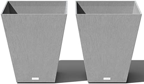 Veradek Pure Series Nobleton Planter - Tapered Square Outdoor Planter by VeradekOutdoor