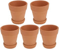 VICASKY Red Clay Succulent Planter Pots with Drainage Saucers, 8x8cm Terracotta Flower Containers for Indoor Outdoor Gardening, 5pcs Breathable Clay Nursery Pots Set by Unknown
