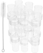 Hydroponic Glass Tube Vase 18X3Cm Flower Arranging Container for Home Décor and Plant Propagation with 8 Tubes and Cleaning Brush by CONGARTENO