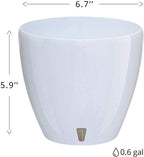 Gardenera 6.7" Deco Self Watering Pots for Indoor Plants in Cream (Set of 3) - Decorative Flower Pot with Water Level Indicator and Drainage Cartridge for All House Plants, Flowers and Herbs - Image 2