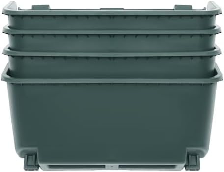 20Pack Vertical Wall Planter, 13 inch Wall Mounted Garden Planters, Stackable Wall Hanging Planter, Plastic Flower Pot with 4 Drainage Tray & 6.56FT Drainage Pipe for Indoor and Outdoor (Green) - Image 6