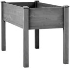 48x24x30 Raised Garden Bed with Legs, Elevated Wooden Planter Box with Liner for Flowers, Vegetable, Suitable for Outdoor, Patio, Balcony, Backyard, Grey - Image 6