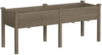 MUPATER 6'x1.8' Raised Garden Bed, Cedar Elevated Planter Box with 8 Drainage Holes, 6.8 Cubic Feet Potting Space, Wood Raised Garden Beds Outdoor with Six Legs for Garden, Patio and Greenhouse, Brown - Image 6