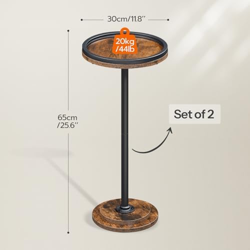 HOOBRO Small Round Side Tables, Drink Tables, Coffee Martini Tables - Image 3