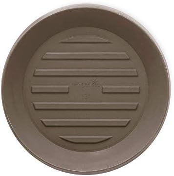 Crescent Garden Universal Round Planter Saucer, Durable Drainage Dish for Plant Pots, Heavy-Duty Plant Dishes Saucer, Indoor & Outdoor Plant Trays - Mocha (15.5 inch Inner, 20 inch Outer Diameter) by CrescentGarden