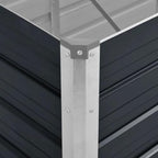vidaXL Garden Raised Bed Anthracite 39.4"x15.7"x30.3" Galvanized Steel - Image 4