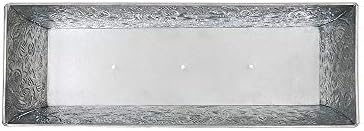 Achla Designs Embossed Galvanized Flower Window Box Planter, 24-in - Image 5