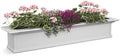 Mayne Yorkshire 4ft Window Box - White - 48in L x 12in W x 10in H - Polyethylene Planter - Built-In Water Reservoir (4824-W) by Mayne