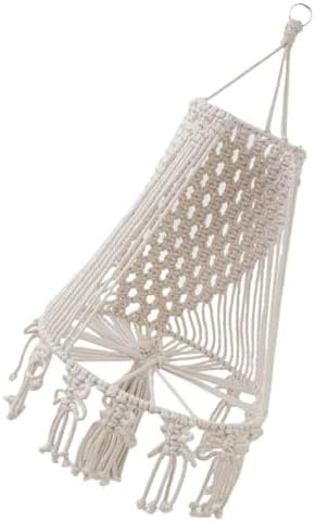 Macrame Plant Hanger Indoor Hanging Basket Cotton Rope Woven Holder for Small Pots and Plants, Bohemian Style Hanging Planter Suitable for Home and Patio Decor by CIYODO