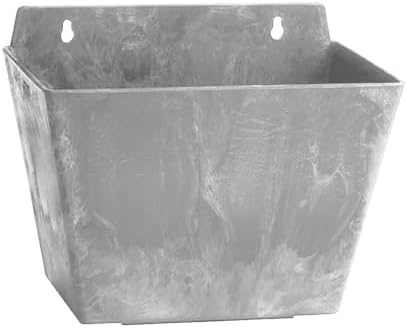Root & Vessel Self Watering Wall Planters for Indoor or Outdoor Plants, Unique Marbled Wall Pot, Made of Eco-Friendly Blend of Stone and Plastic, Gray, 8.5" by Root+%26+Vessel