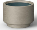 Kante Weathered Concrete Planter 12.6" Dia All-Weather Round Accent Pot by Unknown