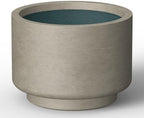 Kante Weathered Concrete Planter 12.6" Dia All-Weather Round Accent Pot by Unknown