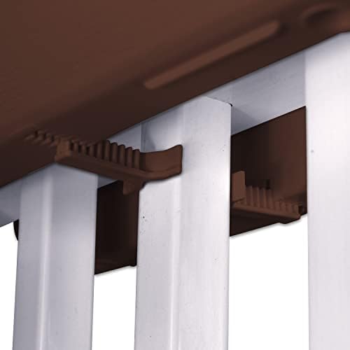 Emsco Group Bloomers Rail Planter, 24" Weatherproof Resin Deck & Balcony Planter with Drainage – Fits 2x4 & 2x6 Rails– Earth Brown, 2 Pack - Image 4