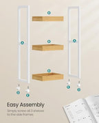 SONGMICS Bamboo Bathroom Shelf, 3-Tier Adjustable Plants Rack - Image 7