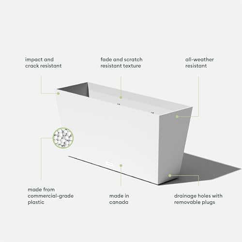 Veradek Pure Series Midori Planter - Wide Outdoor Planter - Image 3