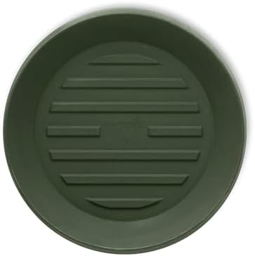 Crescent Garden Universal Round Planter Saucer – Heavy-Duty Drainage Tray for Indoor & Outdoor Use – Fits Pots with 11" Base (15" Total Outer Diameter) - Olive Green by CrescentGarden