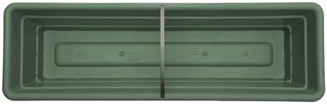 Bloem Dura Cotta 18" Plastic Window Box Planter with Saucer, Basil, 3-Pack - Image 5