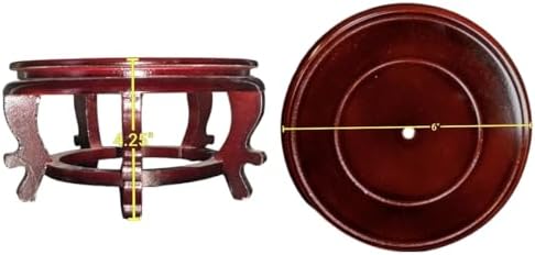6" Rosewood Display Stand for Fishbowls, Vases and Planters - Image 2