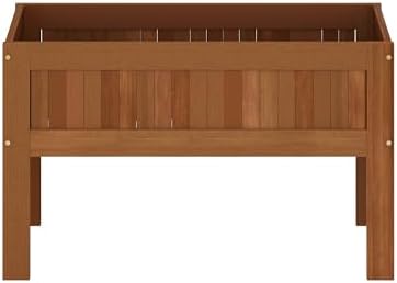 Furinno TIOMAN Planter Box, Outdoor Elevated Standing Planter Box, Raised Garden Bed with Legs, Outdoor, Indoor, Garden, Patio, Balcony, Natural - Image 6