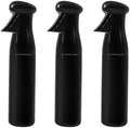 Hand Press Spray Bottle Sleek Modern Design 3pcs with Big Capacity Glass and Abs Material, Dishwasher Safe Long-term Storage Solution Black for Home and Salon Use by BUGUUYO