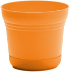 Bloem Saturn 14" Plastic Planter with Saucer, Mango, 4-Pack - Image 6