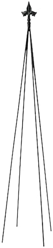 Achla Designs FT-21 Fleur-de-lis, 78-Inch Wrought Iron Garden Stake Trellis, Black (Pack of 2) - Image 5