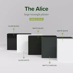 Greenline Alice Tall Rectangular Fiberglass Planter, Outdoor Planter Box - Image 5
