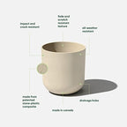Veradek Mason Series Lima Planter - Large Round Outdoor Planter - Image 2