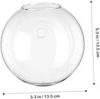 Sosoport 4pcs Wall Planters for Indoor Plants Glass Globe Propagation Station with Rounded Hydroponic Vases Water Plants Holder Decorative Terrarium for Home Office Living Room Decor - Image 2